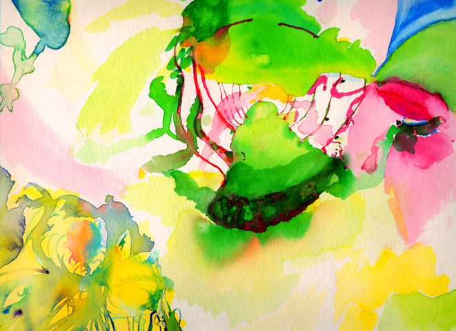 Kirsten K&ouml;tter: 2005, Aquarell, 30 &times; 40 cm