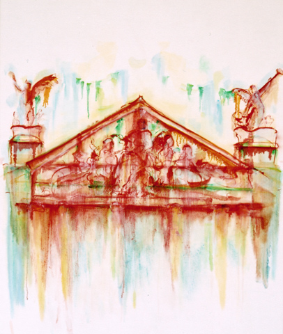 Kirsten K&ouml;tter: Expression, 120 &times;100 cm, &Ouml;l auf Leinwand (Serie Remake, 2007), Ausstellung Schlo&szlig; Biebrich (Landesamt f&uuml;r Denkmalpflege) und Rathaus Wiesbaden, 2007