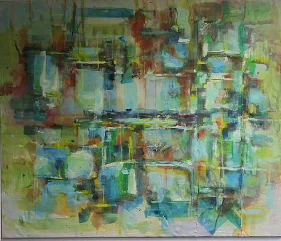 Kirsten K&ouml;tter: ohne Titel, November 2013, 48,5 &times; 59 cm, &Ouml;l, Acryl auf Leinwand