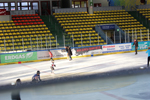 Kirsten K&ouml;tter: Eissporthalle  (Ausschnitt), Site-specific painting,  Sonntag, 12.01.2014, 9.30, Halle der Eissporthalle Frankfurt am Main, 50° N / 8 ° O