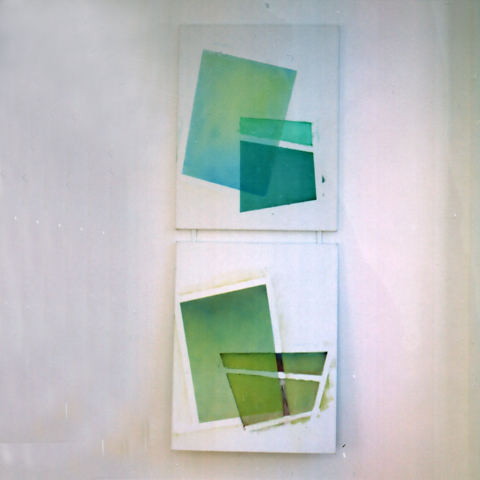 Kirsten K&ouml;tter: Die Freiheit des Raumes, 2011, Diptychon, &Ouml;l auf Leinwand, 190 x 70 cm