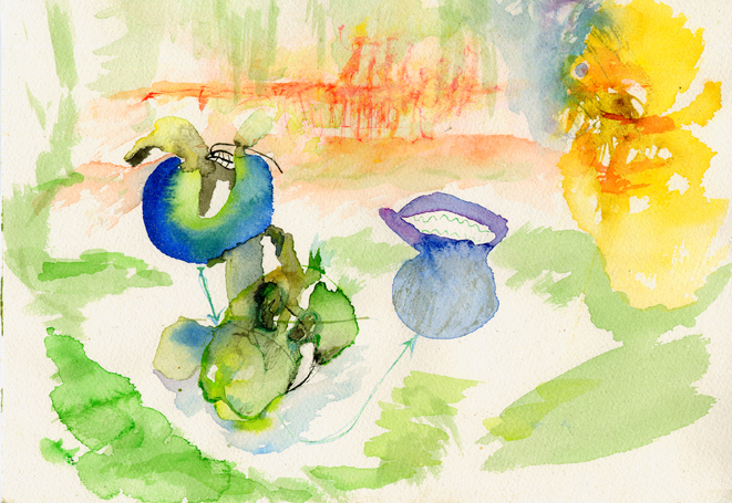 Kirsten K&ouml;tter: Aquarell, 17 &times; 24 cm