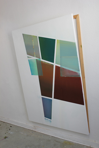 Le voyage à Tunis n a jamais eu lieu, 2011, oil, canvas, 180 × 130 cm (Kirsten Kötter) /
  The Journey to Tunisia never took place / Die Tunisreise hat nie stattgefunden