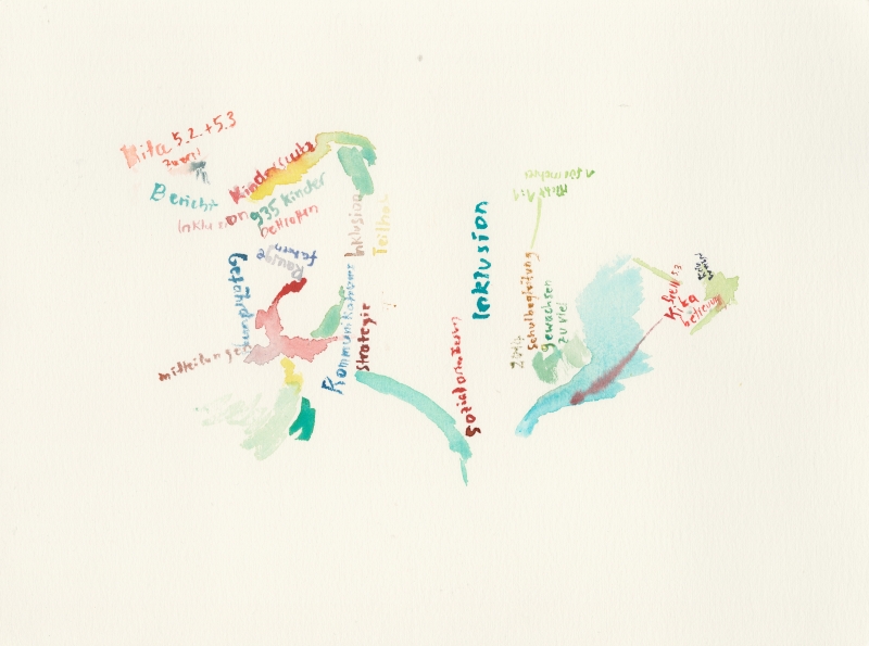 2026-03-12_jugendhilfeausschuss1, watercolour, 30 × 40 cm (Kirsten Kötter)