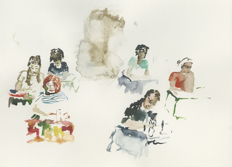 2023-07-21_vhs_sketch, watercolour, 21 × 29,7 cm (Kirsten Kötter)