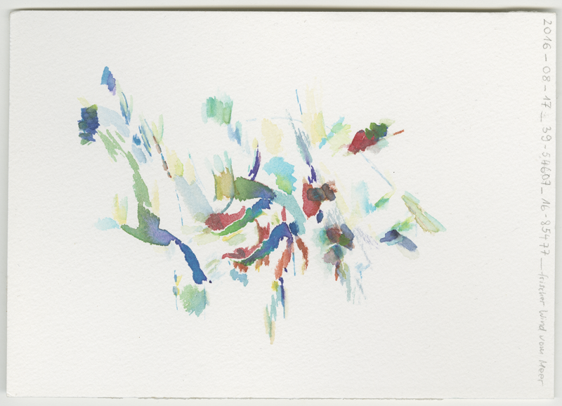 2016-08-17_39-54607_16-85477_wind-meer, Pietrapaola, watercolour, 12 &times; 17 cm (Kirsten Kötter)