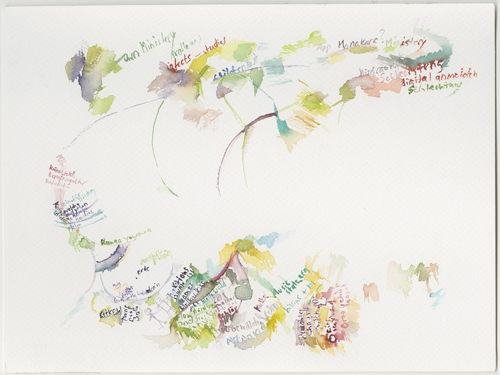 2018-05-02_rp_mekka-st3_yogeshwar-st1_insane-brain-drain-st9, re:publica 18, watercolour, 24 × 32 cm
  (Kirsten Kötter)