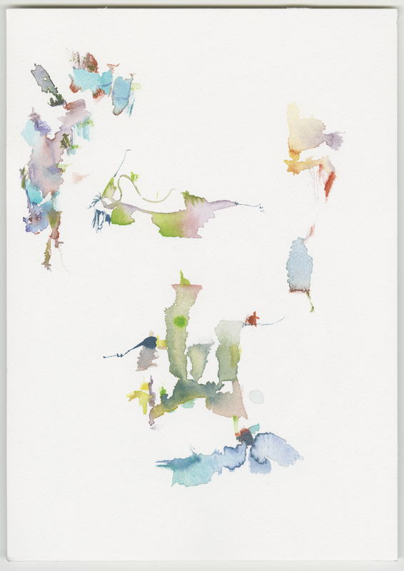 2019-06-09_irl-glengarriff-hotel-sea, clouds over the sea, window-view, Eccles hotel, Glengariff, Galway (Ireland), watercolour, 24 &times; 17 cm (Kirsten Kötter)