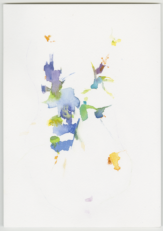 2019-06-10_irl-ring-of-beara-kenmare-bay, sunshine and the deep blue see and a view very wide, big stones, the coast of the other side, Ring of Beara, Kenmare Bay (Ireland), watercolour, 24 &times; 17 cm (Kirsten Kötter)