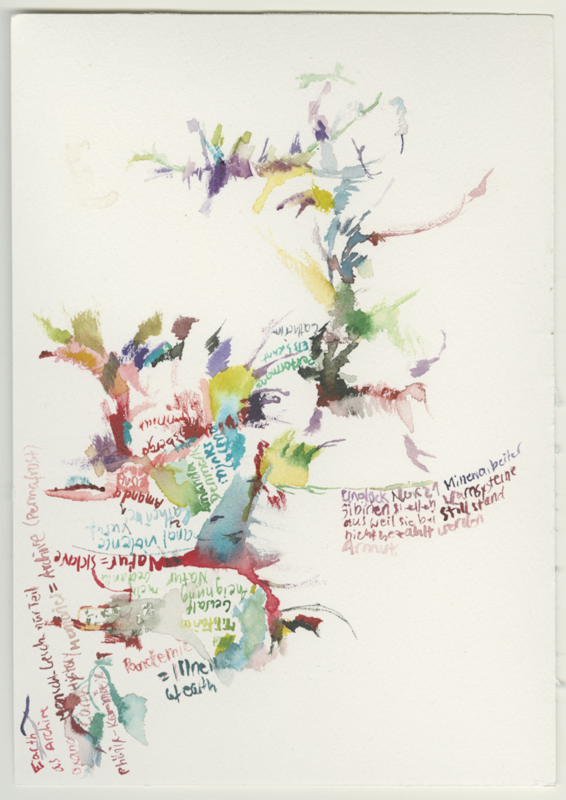 2022-03-26_hkw-archive-earth-as-archive, watercolour, 17 &times; 24 cm (Kirsten Kötter)